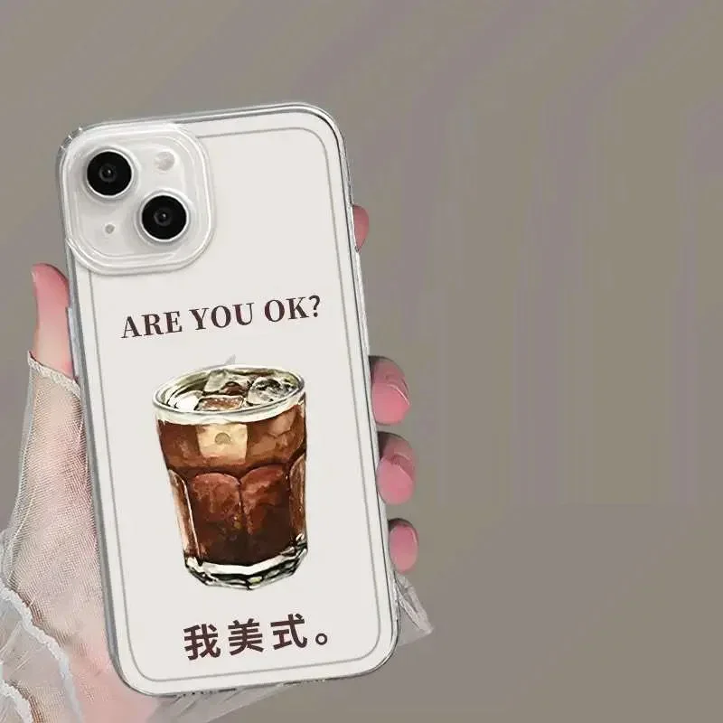 Cute Cartoon Iced Americano Couple Phone Case - Stylish Mobile Cover