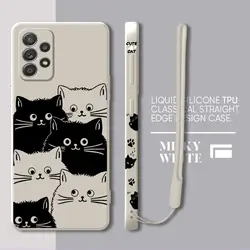Cartoon Black Cat Phone Case - Sleek and Stylish Design - Galaxy A12 4G 5G (VVACD02)