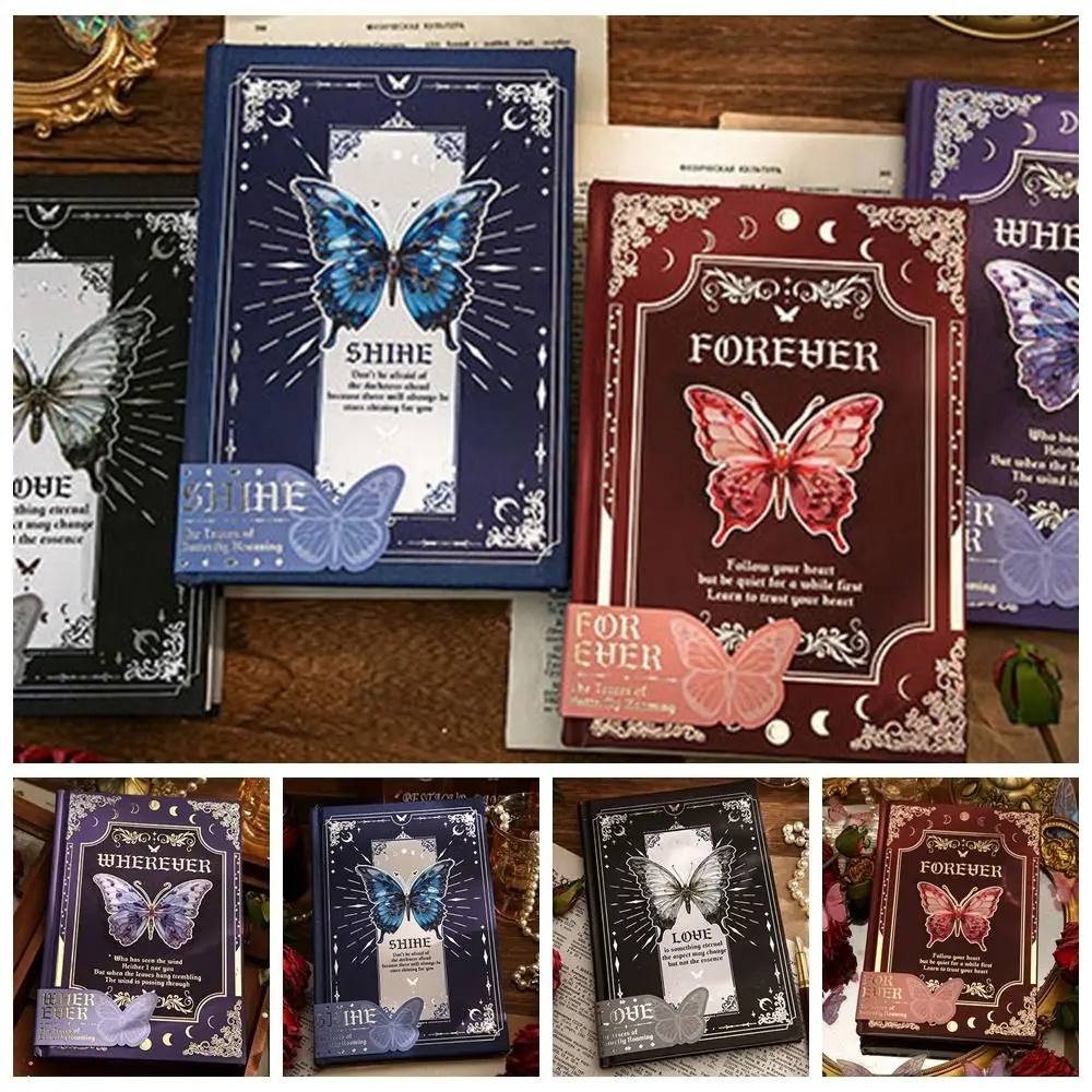 

Butterfly Vintage Hardcover Books Colorful Handbook Retro Notebook Exquisite Retro Art Vintage Colorful Butterfly Notebook