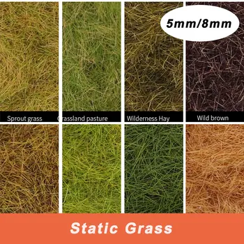 Static Grass 5-8mm Tree Powder Flocking Foliage HO OO N Z Scale Railway Train Landscape Military Scene Sand Table Layout 30G/bag