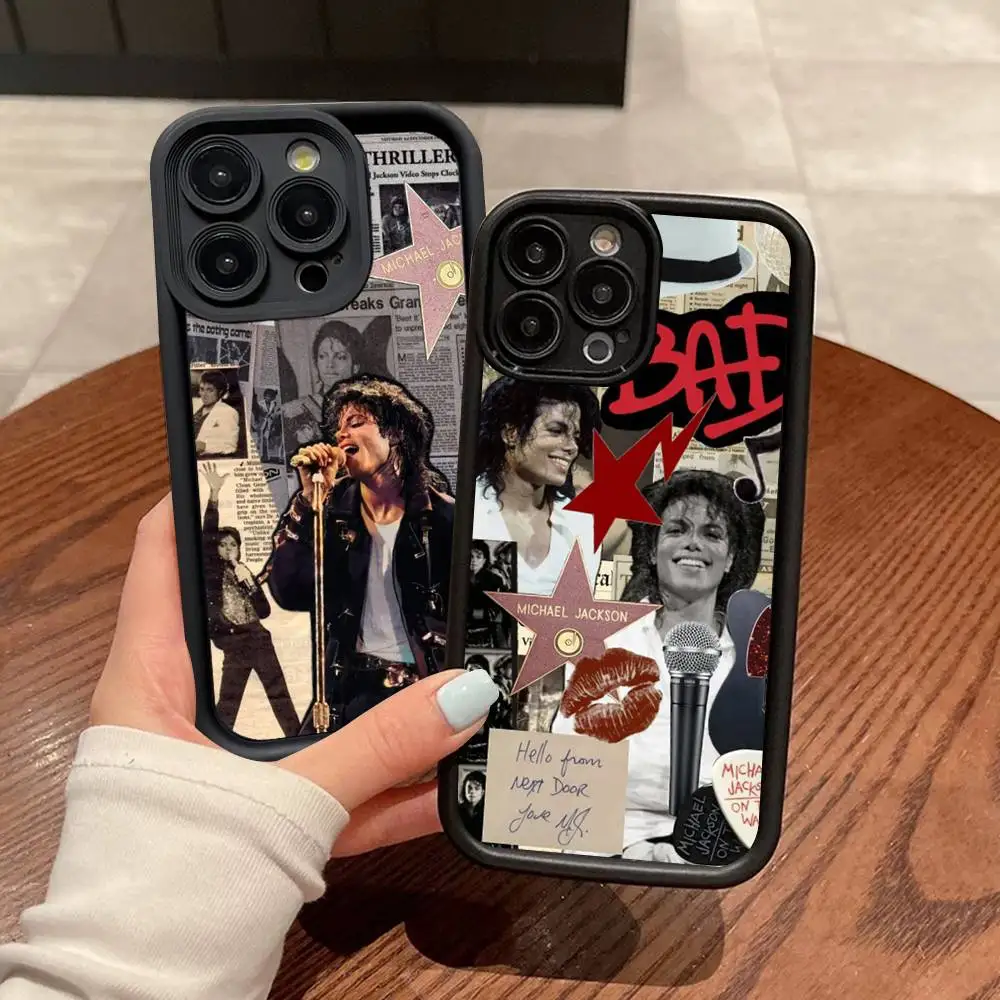 Michael Jackson Black Full Coverage Soft Silicone Phone Case