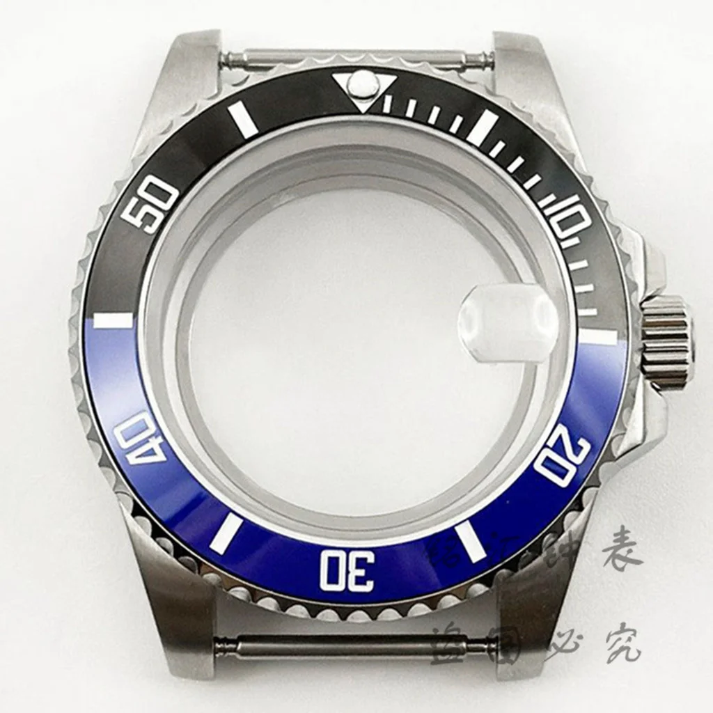 Deep Blue Bezel 40MM Diver Watch Case with Waterproof Sapphire Crystal