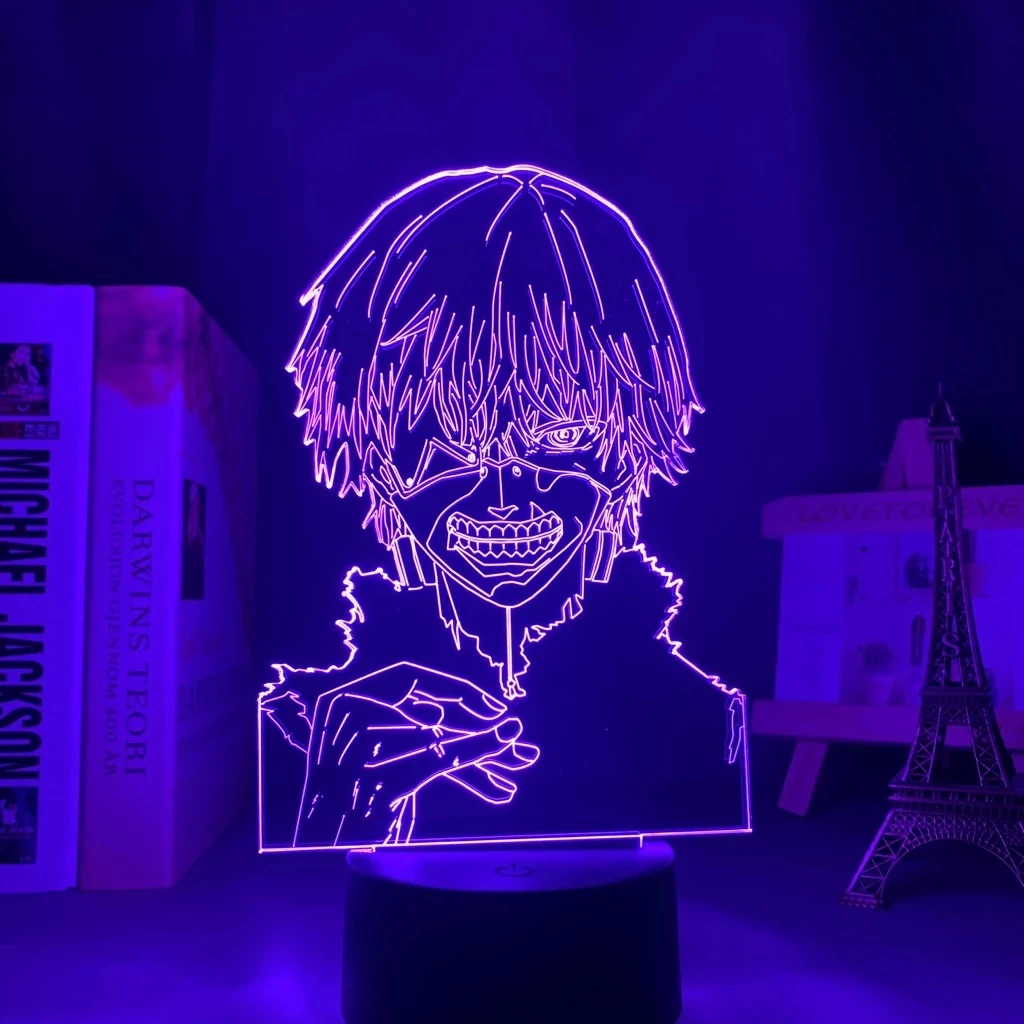 

Anime 3d Lamp Tokyo Ghoul Ken Kaneki for Bedroom Decor Nightlight Cool Birthday Gift Acrylic Led Night Light Tokyo Ghoul