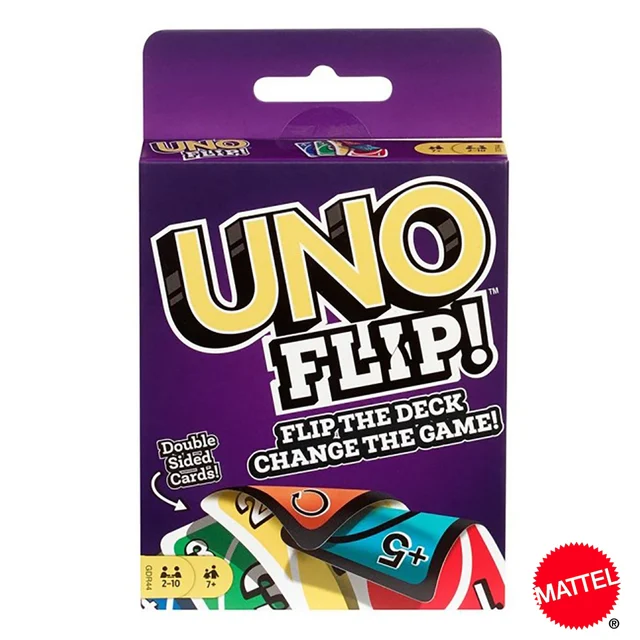 UNO FLIP! Games Family Funny Entertainment Board Game Fun Playing Cards Kids Toys Gift Box Uno Card Game Children Birthday Gifts UNO