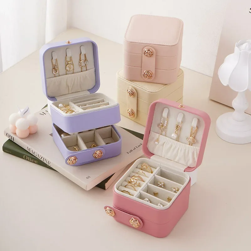 

HOOKI Official Jewelry Box Travel Simple Jewelry Storage Box Ins Style Convenient Ear Studs Earring Ring Mini Jewelry Box Cro