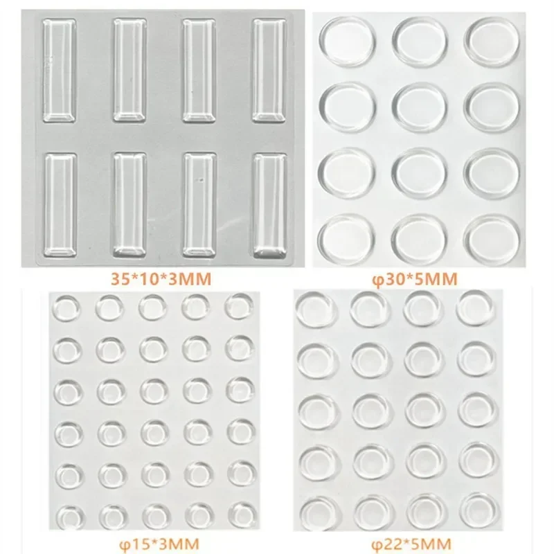 Silicone Door Sticker Transparent Silicone Anti-impact Grain Closet Door Mute Sticker Silencing Anti-slip Silicone Foot Mat Self-adhesive Grain