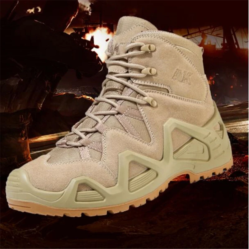 Men Boots Tactical Boots Desert Combat Outdoor Hiking Ankle Shoes Sneakers