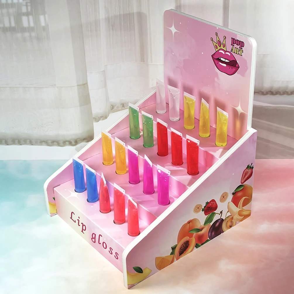 CustomCardboardPortableCosmeticLipGlossDisplayStandforStorage