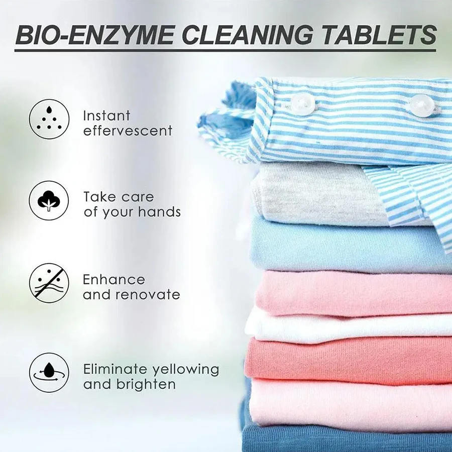 Cleaning Effervescent Tablets 1-100pcs Universal Multi-functional Bio-Enzyme Kill Bacteria