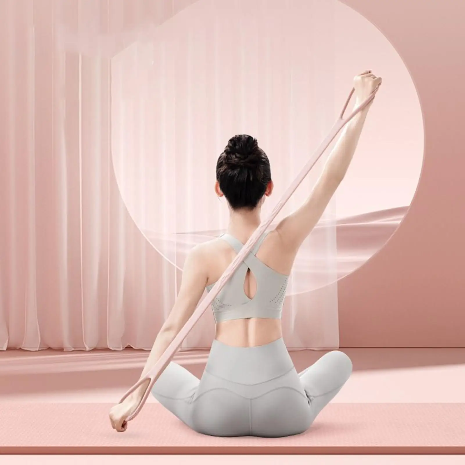 Stretching Bands Figure 8 Exercise Stretching Equipment Shoulder Workout Elastic Rope For Women Girls Adults Indoor Home Gym
