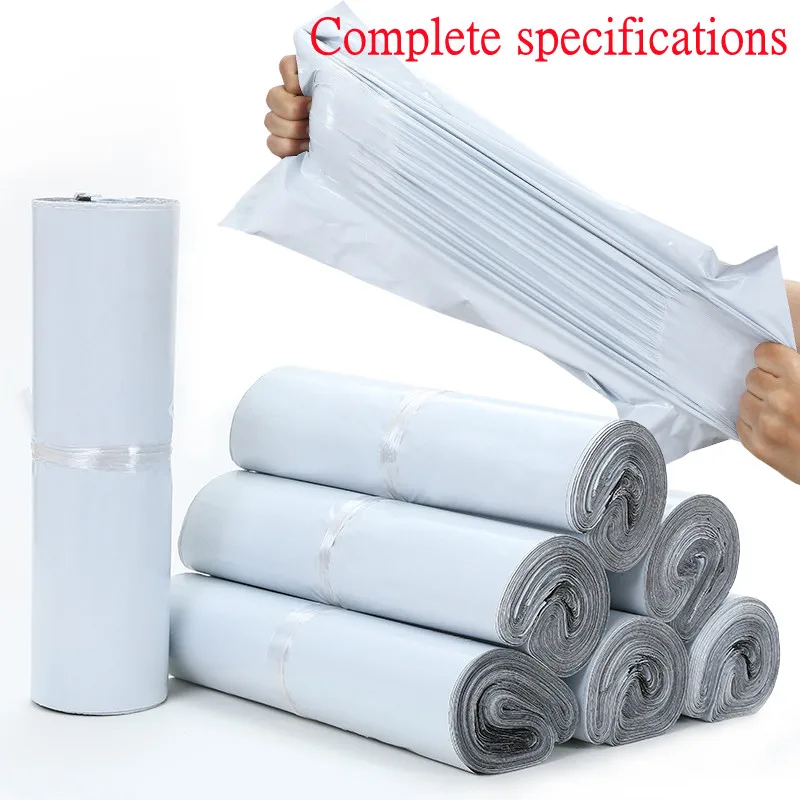 30-100pcs Opaque PE Plastic Express Envelope Storage Bags White Color Mailing Bags Self Adhesive Seal Courier Bag shipping bags 3