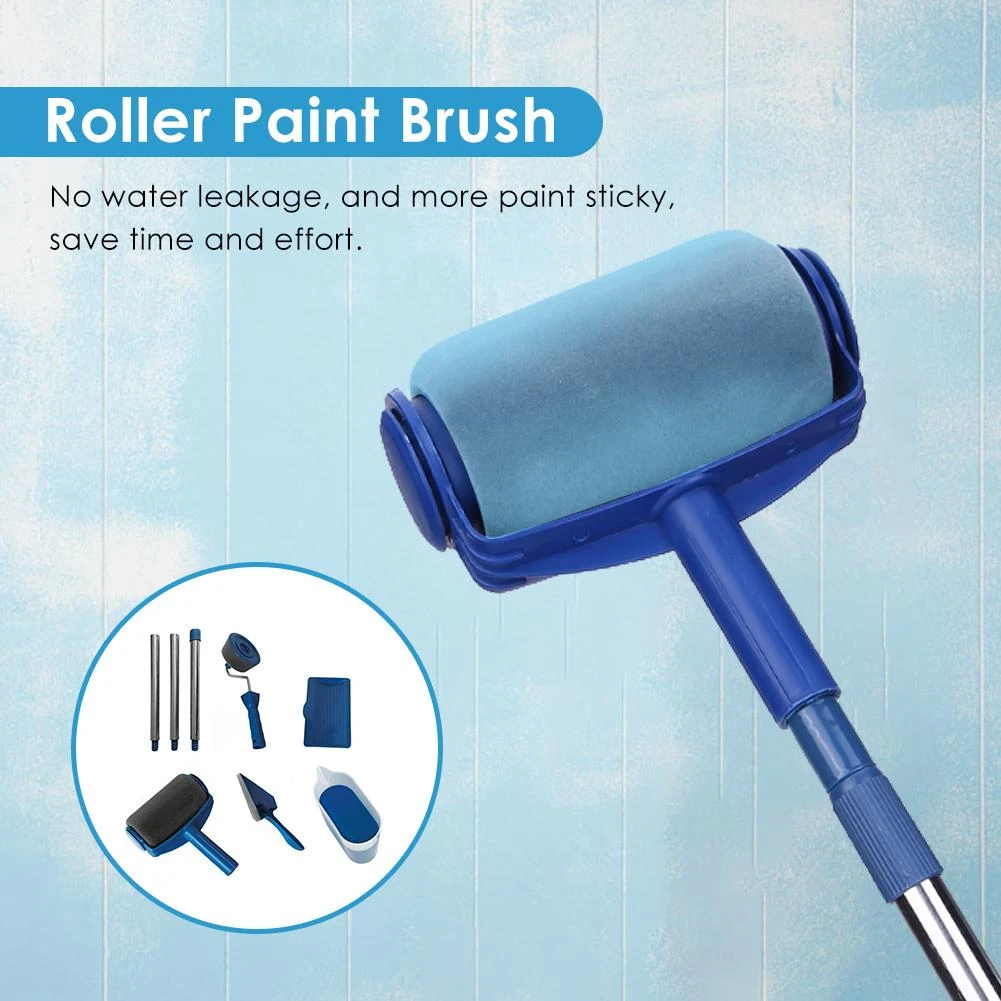 5/8pcs Seamless Color Box Packaging Wall Paint Runner Roller Painting Brush Tools Household Use Wall Decorative DIY Brushes Set edging brush