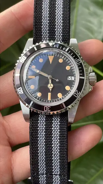MINUTETIME-Men's Custom Vintage aço relógio de pulso, impermeável, Nylon  Strap, luminoso, mecânico, movimento automático, luxo, NH35 - AliExpress