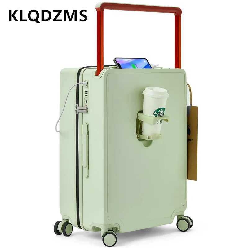 

KLQDZMS PC Luggage 20 Inch Multifunctional Zipper Boarding Box Men's Password Trolley Case 26 "rolling Handheld Suitcase