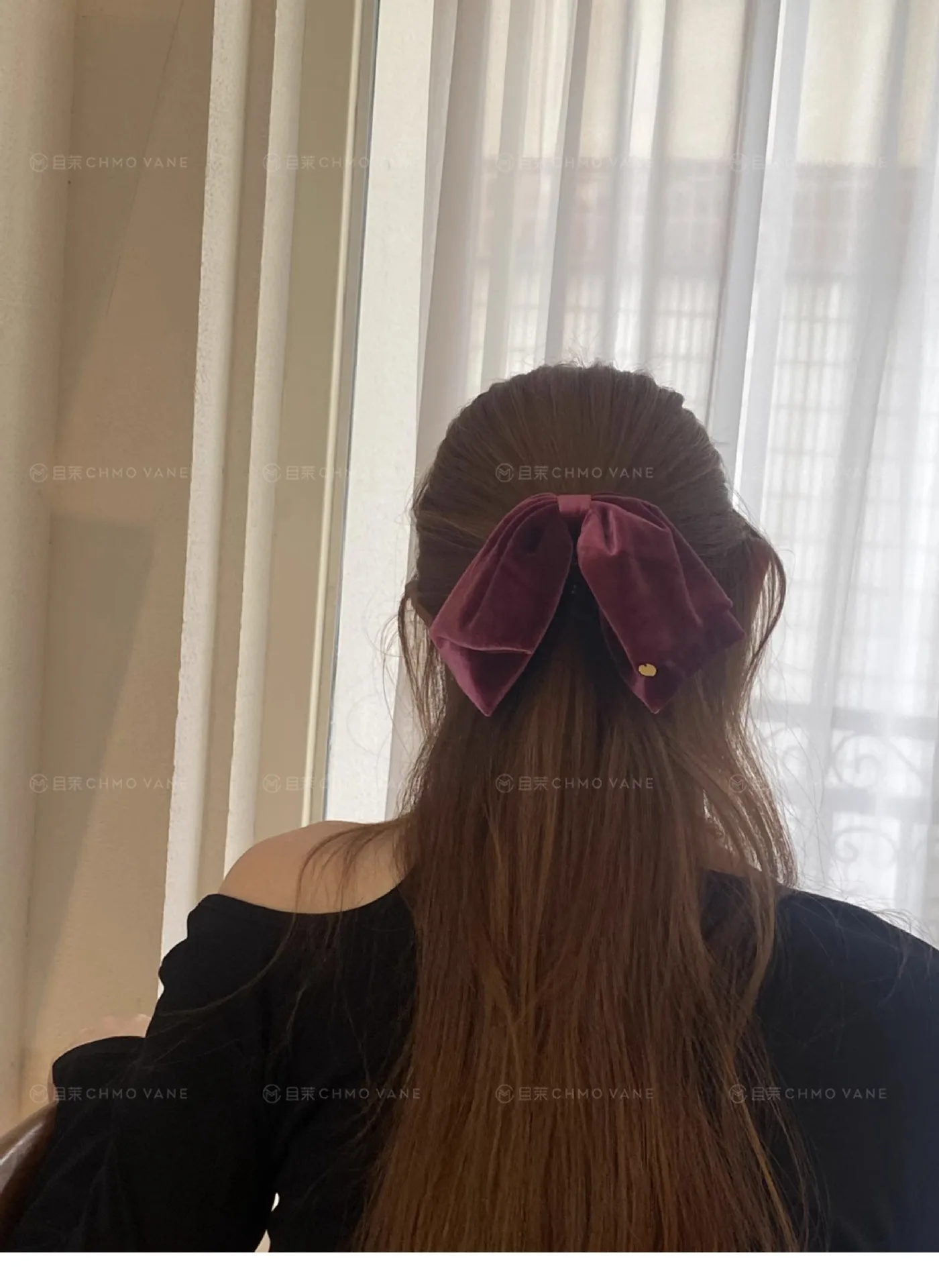 2025, erweitertes Gefühl, Schleife, Haarklammer, Samt, Schleife, Haarnadel, Krabbenklammer, Hinterkopf-Haarspangen für Frauen und Mädchen, Haar-Accessoires – Detail 9