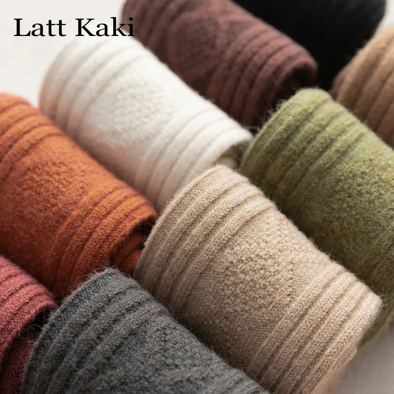 

3 Pairs Women Socks Winter Thick New Color Causal Thick Warm Long Wool Socks Female Fashion Striped Breathable High Quality