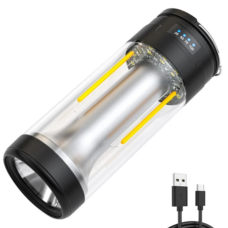 

Dual Light Source Camping Light Camping Light 1800MAH Type-C Rechargeable Magnetic Suction