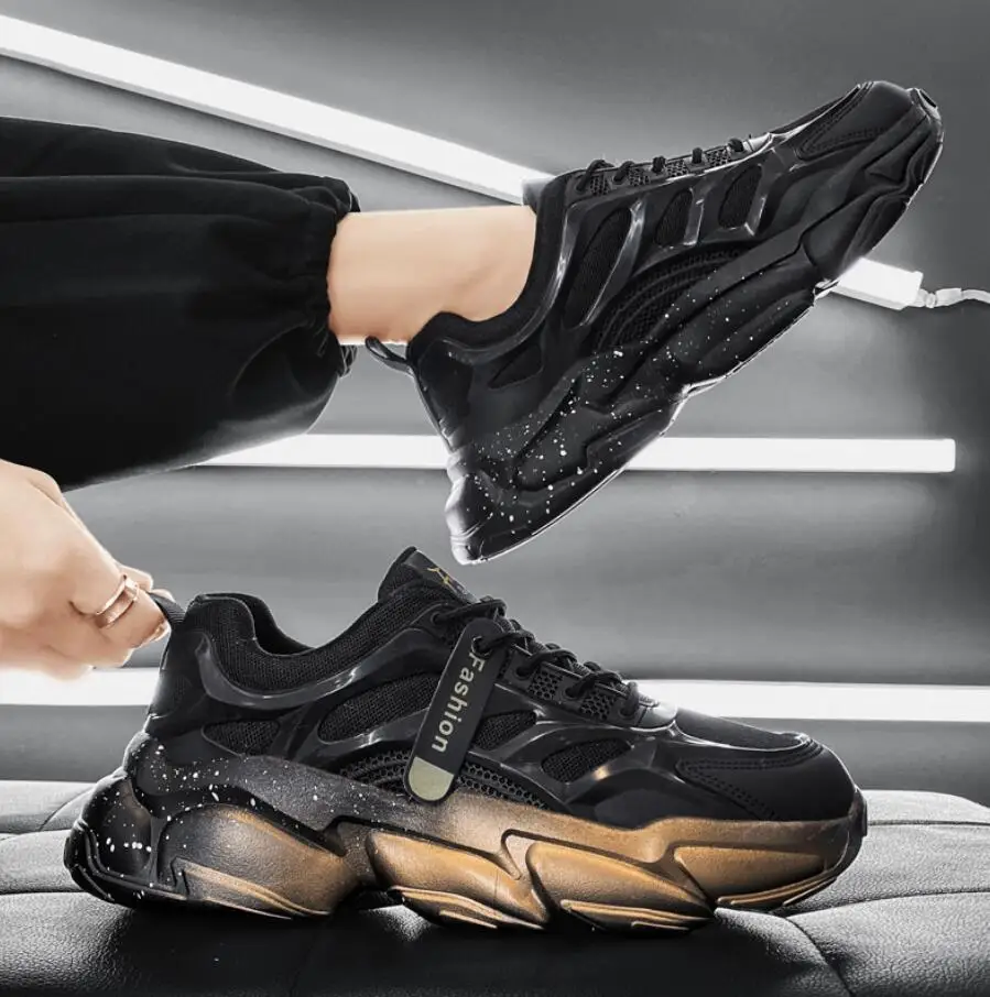 

Кроссовки мужские теннисные, повседневная обувь, роскошные, дышащие модные туфли для тренировок, родственная кожа