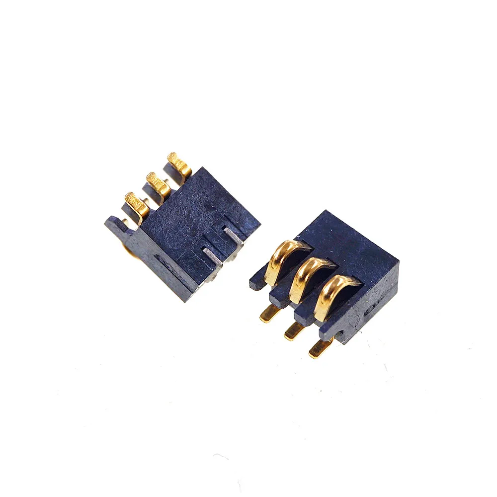 5 20 100 Pieces SMT Spring Press Battery Connector 1.27 MM Pitch 2 3 4 5 6 Way Contact Power Gold Plated 3U