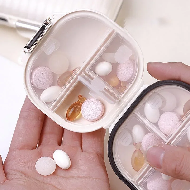 Mini Portable Pill Box Travel Seven Days Multi Grid Split Package Pills Tablets Sealed Storage Box Pill Organizer Weekly