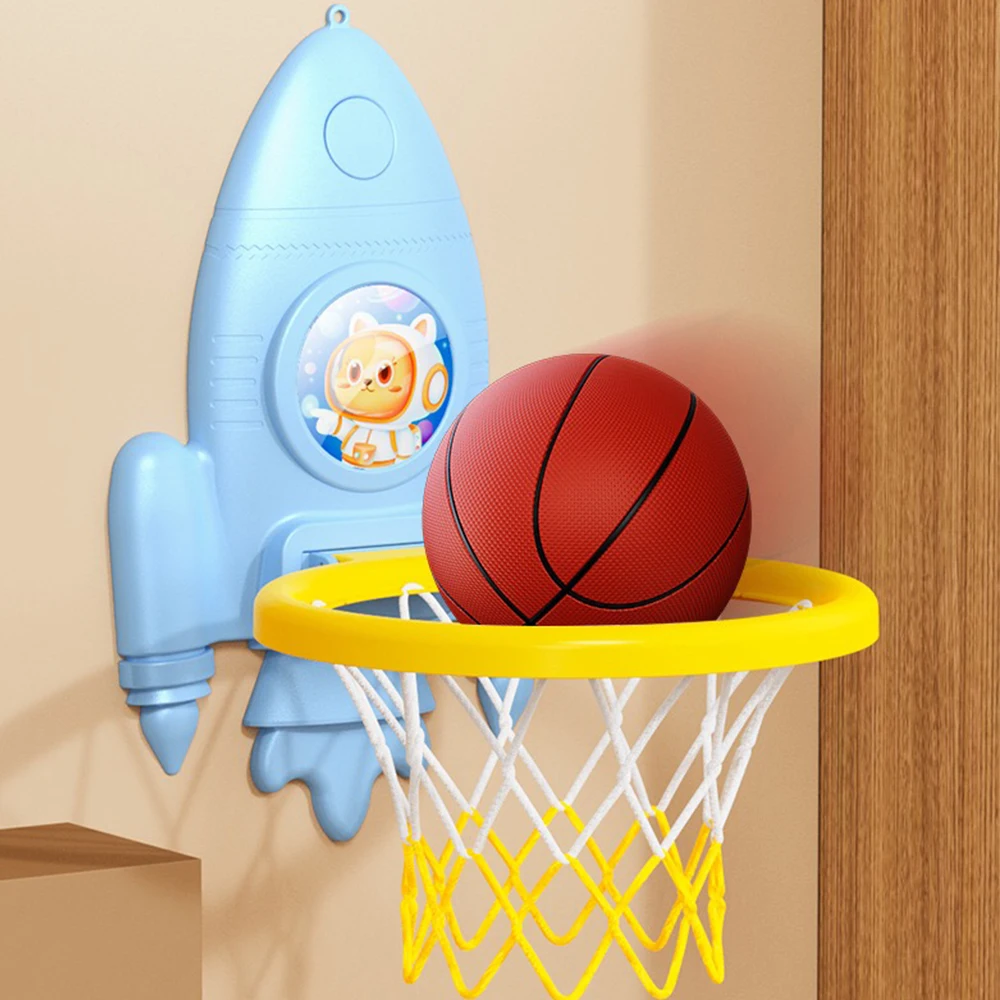 

Adjustable Height Basketball Shooting Set for Kids, Wall-mounted Rack, Backboard Rim, Foldable Trainer, Household