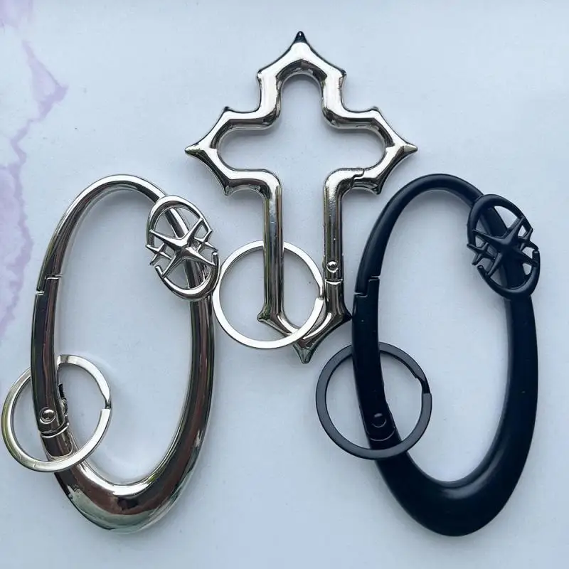 Zinklegierung Taschenanhänger Schmuckstücke Schlüsselanhänger Kreuz Karabiner Schlüsselanhänger Camping Wandern Outdoor Kletterer Taille Anhänger Zubehör Geschenk – Detail 5