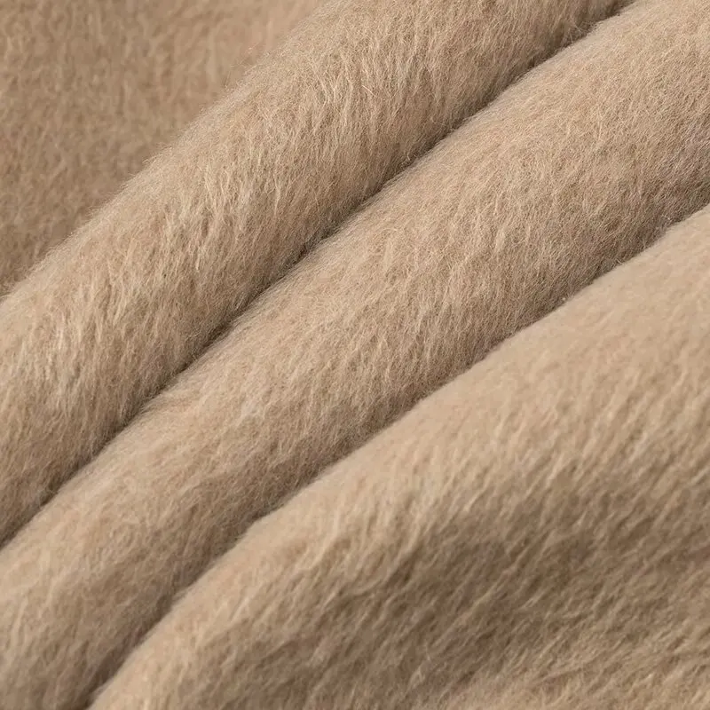 Streetwear Long Hairy Shaggy Blazer Boyfriend Vintage Women Front Pockets Loose Oversized Suit Fashion Coat Pink 4 colors