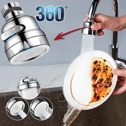 360 Degree Swivel Kitchen Faucet Aerator Adjustable Dual Mode Sprayer Filter Diffuser Water Saving Nozzle Faucet Connector