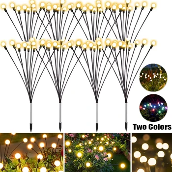 Luci esterne Lampada da giardino solare Lampada da terra a LED Firefly IP65 Impermeabile per la decorazione della luce natalizia del cortile paesaggistico 1