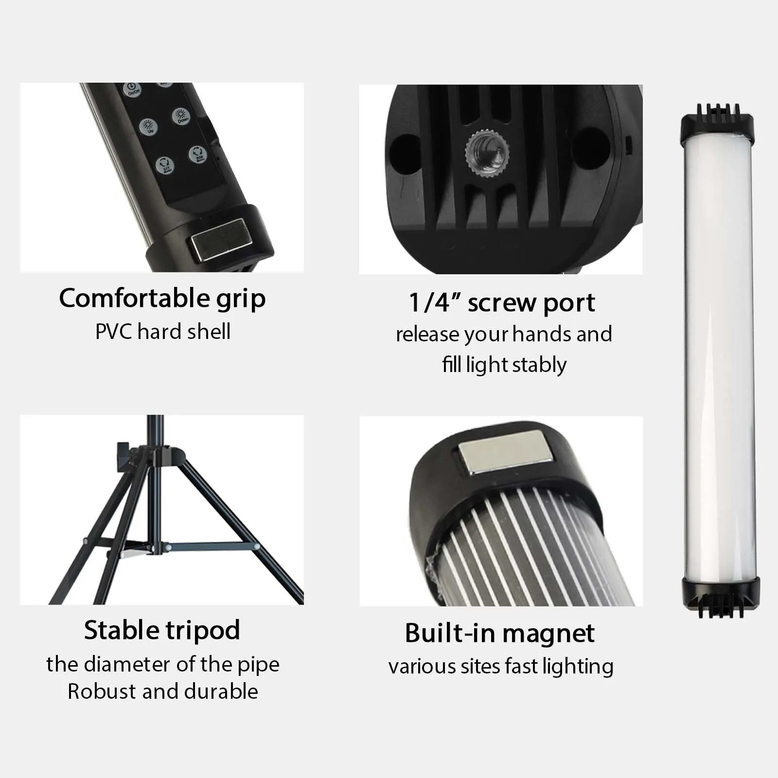 LED Fill Light Portable RGB Magnetic Photography Lighting Handheld Vlog For YouTube Video