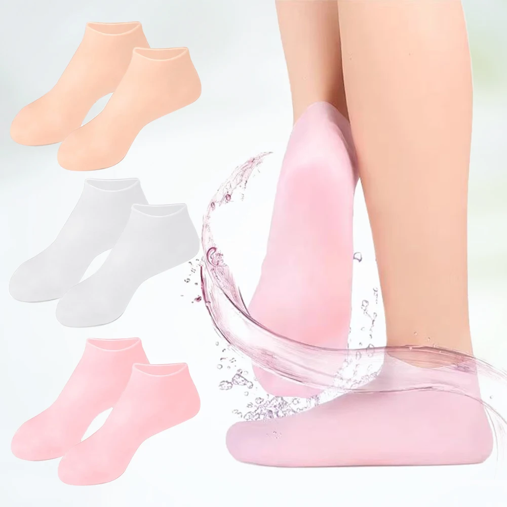 Silicone Moisturizing Socks for Dry Cracked Feet