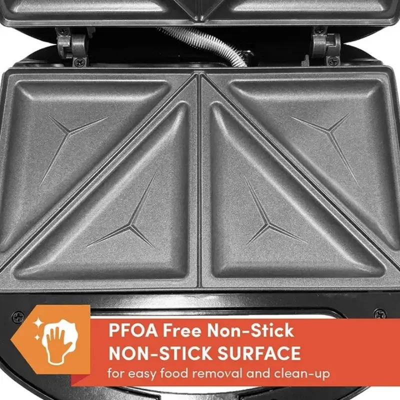 Non-Stick Plates 750W Indoor Grill Kitchen or Dorm Essentials Easy to Clean and Storage Electric toaster grill Sandwich Maker