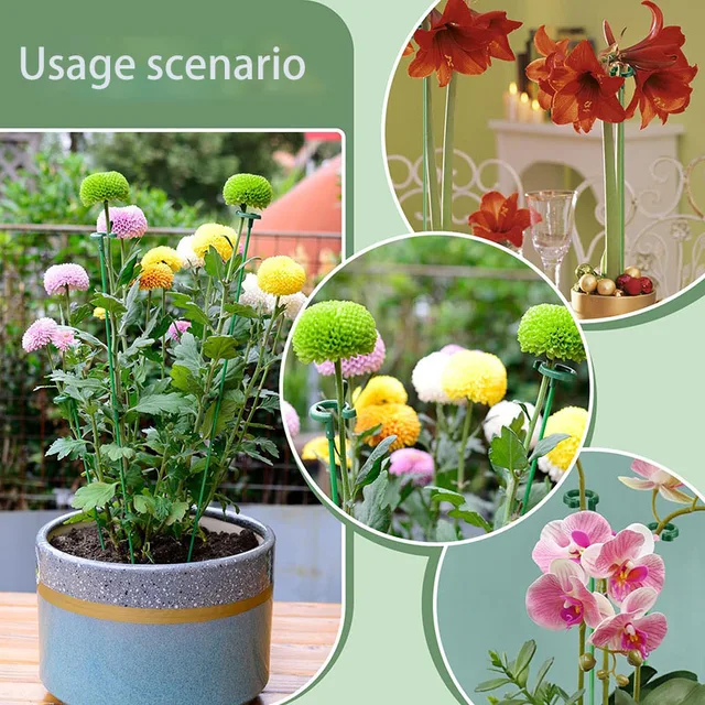 Plastic Plant Supports Stakes Flower Stand Sticks Reusable Protection Fixing Tool Flower Grow Holder Garden Tools 6