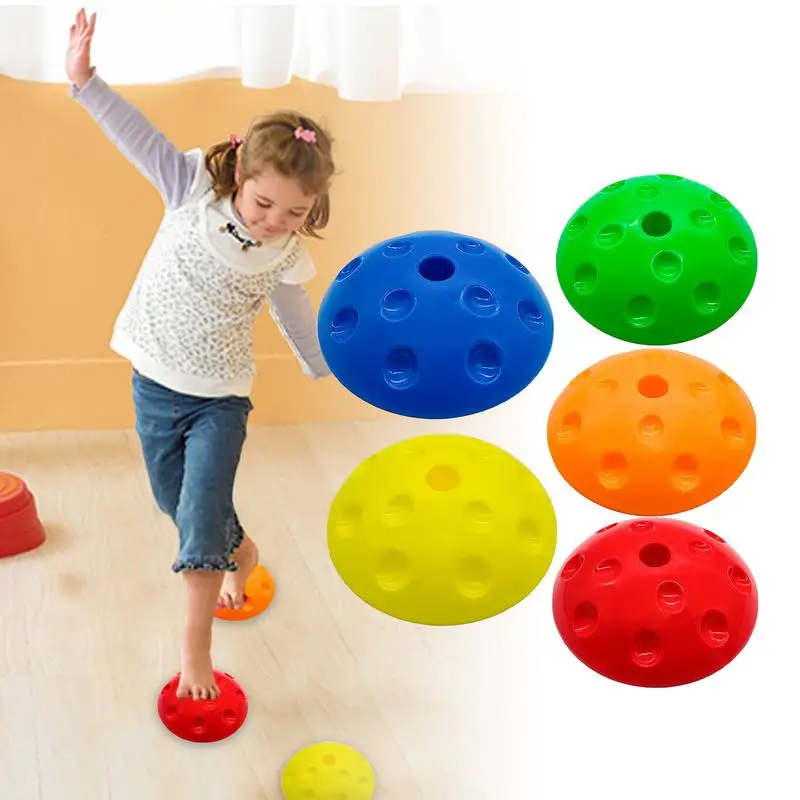 5pcs PP Balance Stepping Stones Sensory Climbing Block For Kids Fitness Ball Balance Trainers Stabilizer Sports Game For Home
