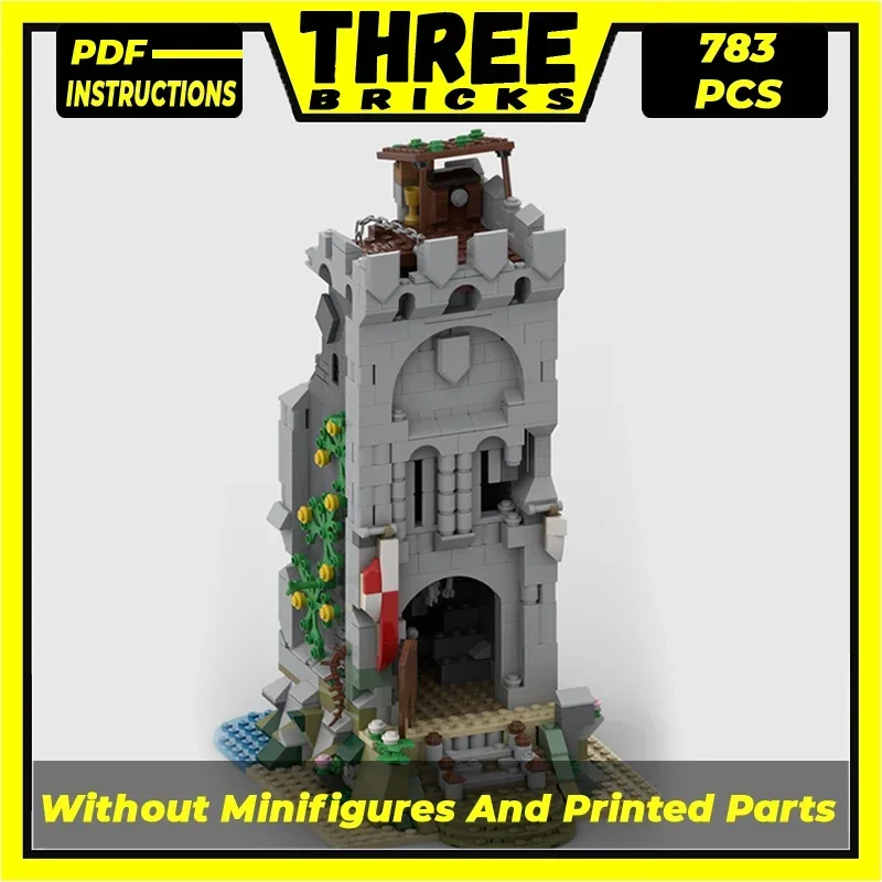 

Moc Building Bricks Military Castle Model Abandoned Tower Technology Modular Blocks Gifts Christmas Toys DIY Sets Assembly