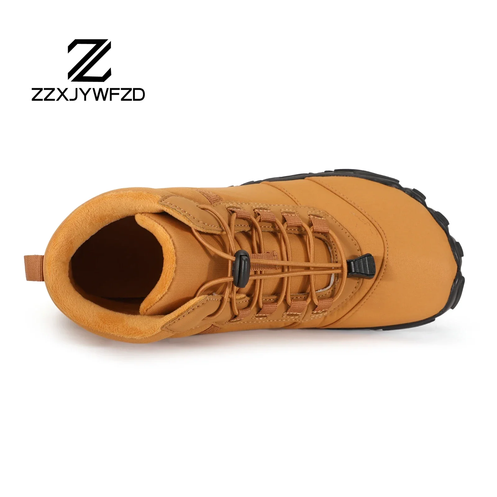 Men & Women's Winter Plush Waterproof Barefoot Snow Boots 2