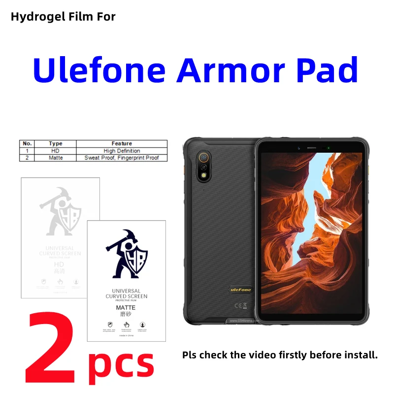 

2pcs Matte Hydrogel Film For Ulefone Armor Pad HD Screen Protector For Ulefone Armor Pad Clear/Frosted Protective Film