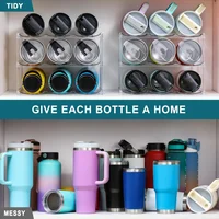 Stackable Large Capacity Water Bottle Storage Rack AdaptationStanleyLarge Diameter Insulated Cup Kitchen Living Room Cabinet Tra 4
