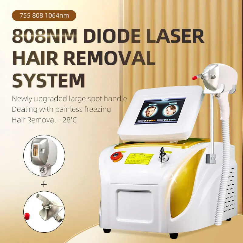 

2023 BEST 755/808/1064nm 3 Wavelength Hair Removal Laser 808nm Diode Laser Hair Removal Machine All Skin Remove Hair Laser
