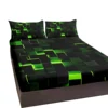 Abstract Geometry Lattice Fitted Sheet Deep Pocket Glowing Light Lightweight Bedding Set 2 Pillowcases 3 Piece 6
