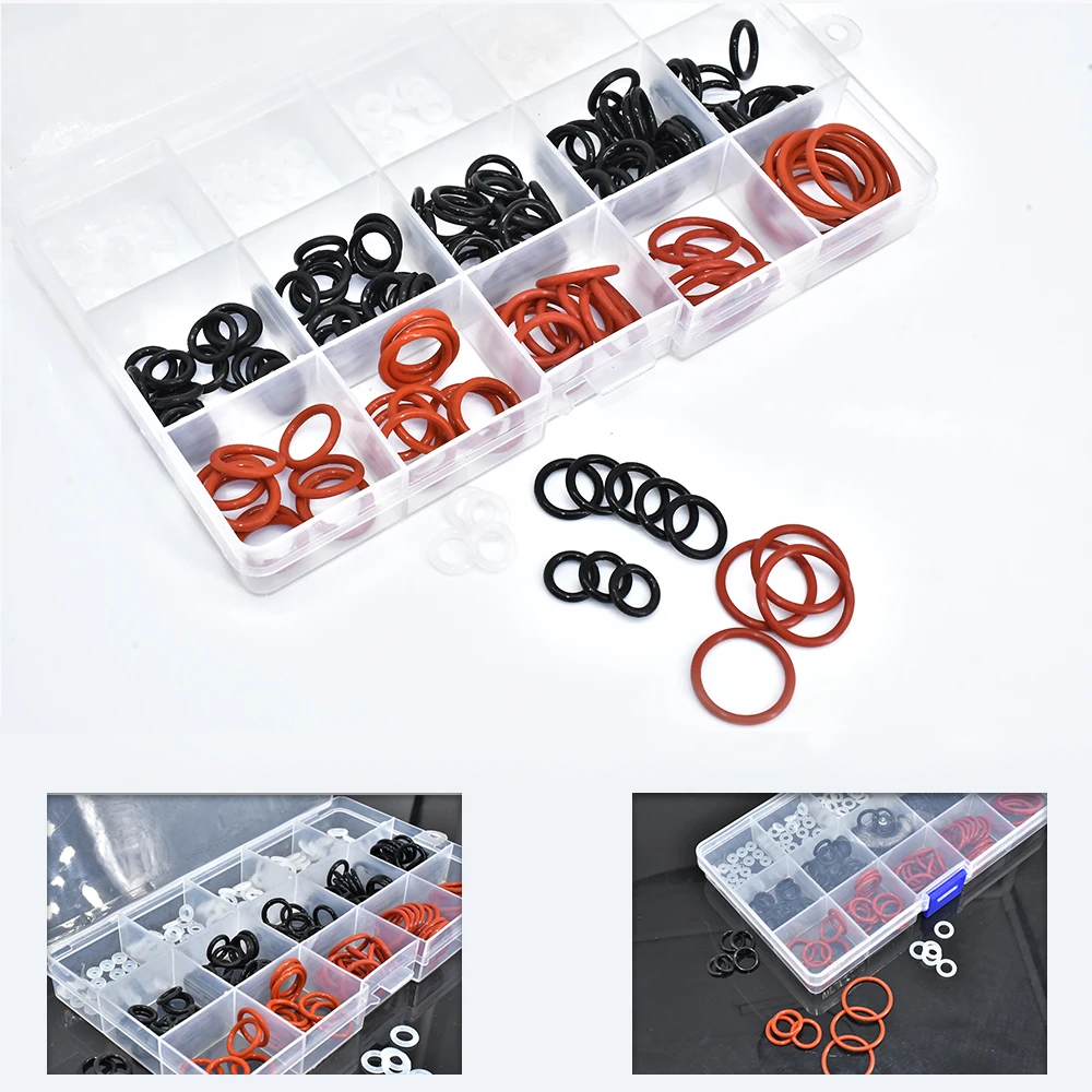CS1/1.5/2/2.4/3.1mm Black White Red Silicone O Ring Gasket Sealing Washers Oring Spacers High Temperature Seal Insulated Gaskets