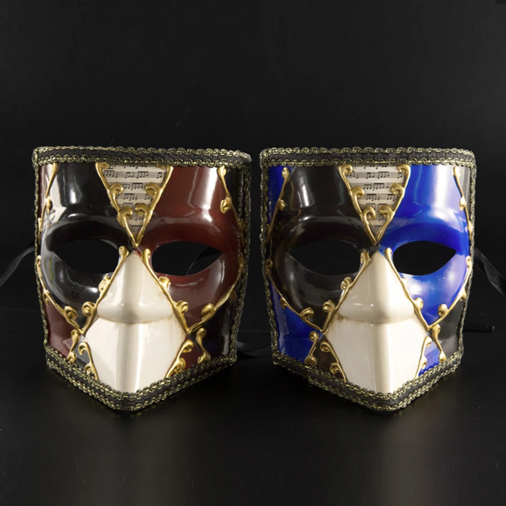 Elegant Men's Venetian Masquerade Mask