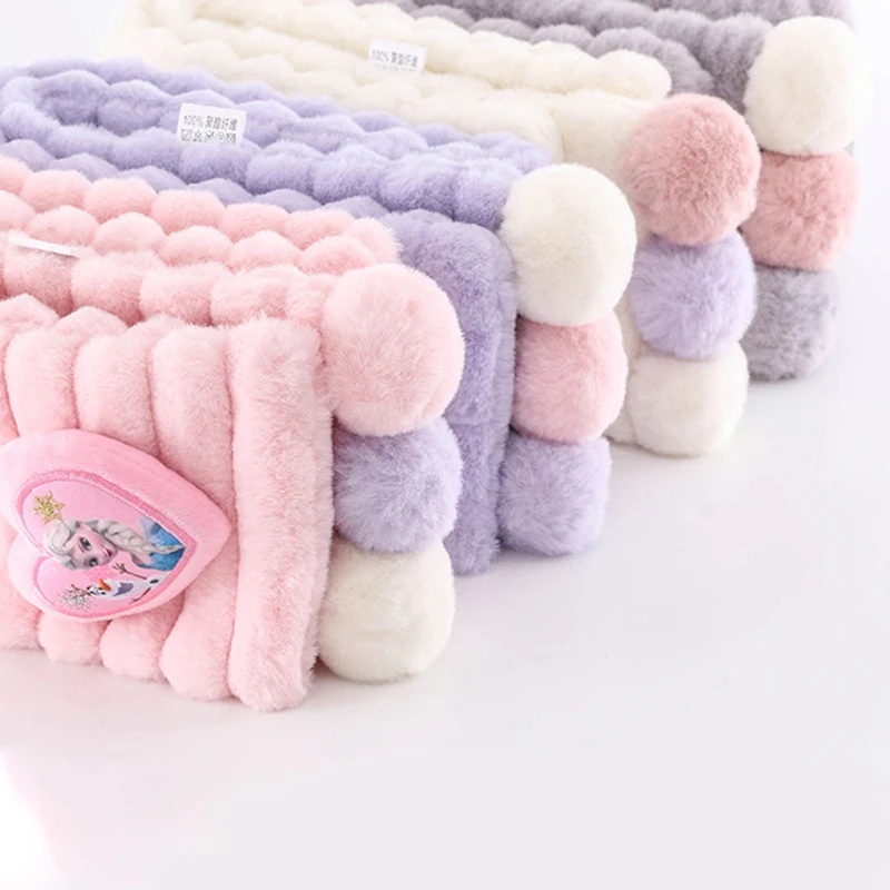 Disney Mickey Mouse Scarf Winter Children Cute Minnie Warm Soft Scarf Girl All-match Cartoon Neckerchief Kids Birthday Xmas Gift
