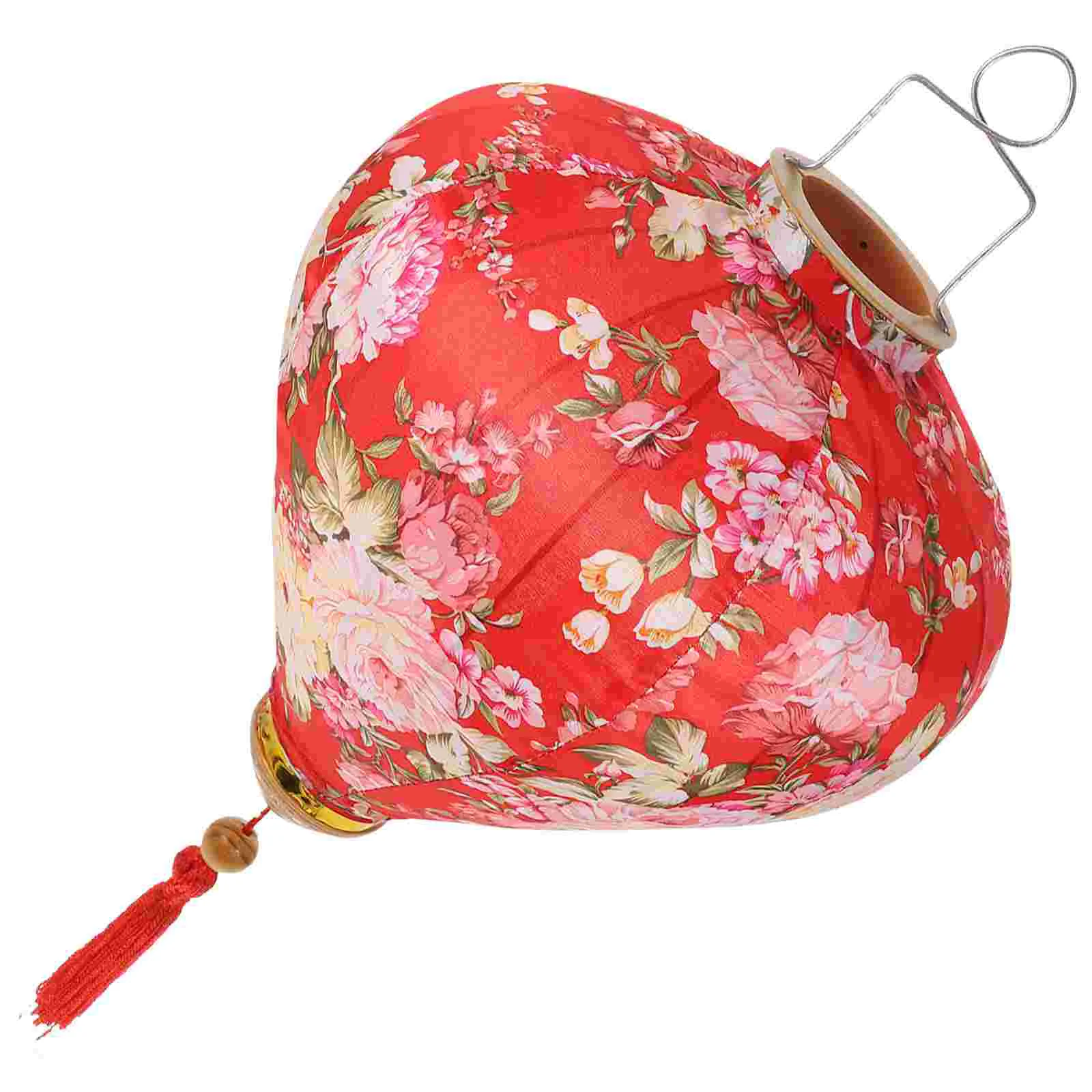 

Oval Silk Lanterns Oriental Chinese Japanese Hanging Paper Lanterns Floral Festive Lamp Fengshui Pendant Vietnamese