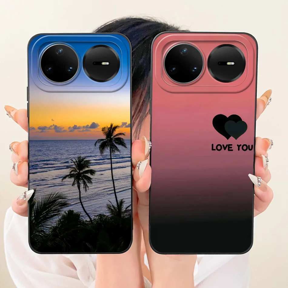 Fashion Dusk Beach Painting Soft Silicone Phone Case with Bumpers