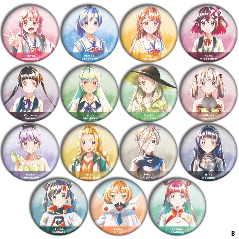 

Anime Teppen! Sakamoto Yayoi Takahashi Yomogi Hosono Yuzu Pins Badge Cosplay Cartoon Garniture Itabag Bedge Button Brooch DADGE