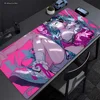 Anime Hatsune Miku Mouse Pad Large Mouse Mat Pink Office Desk Mat Laptop Gaming Large Mousepad 1