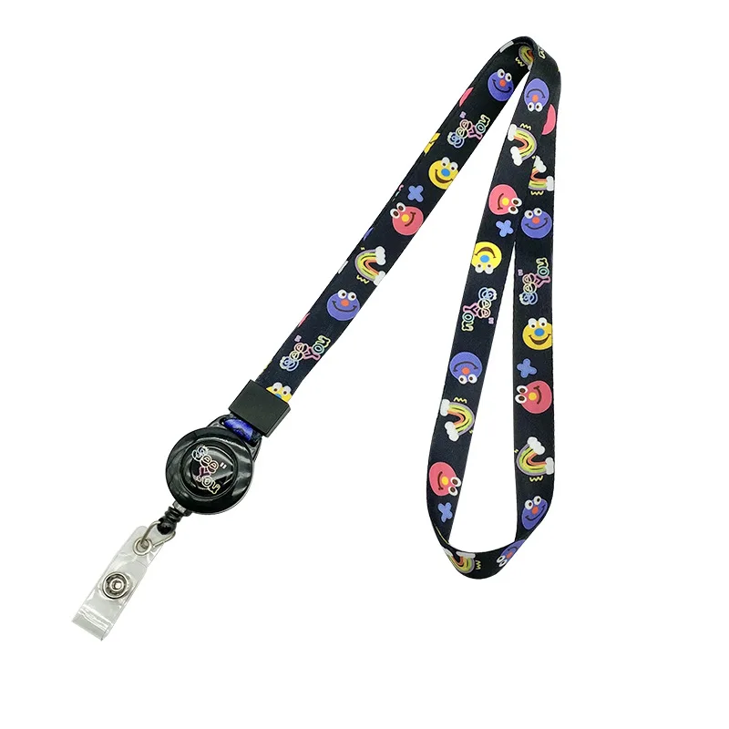 Ins Cute Smile Retractable Lanyard Card Holder Holder Student Credential  For Pass Card Credit Card Straps Key Ring Girl Gift - AliExpress