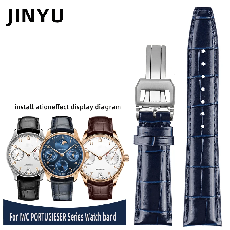 Watchband Iwc Watch Folding Buckle Iwc Band Strap Iwc Iwc Strap Buckle 22mm Blue