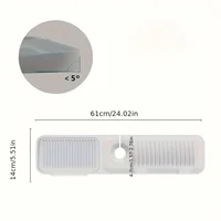 Kitchen Sink Splash Guard with 7° Slope Design,Quick Drain, Snap-On Fixation,Splash Catcher for Kitchen & Bathroom Countertops 3